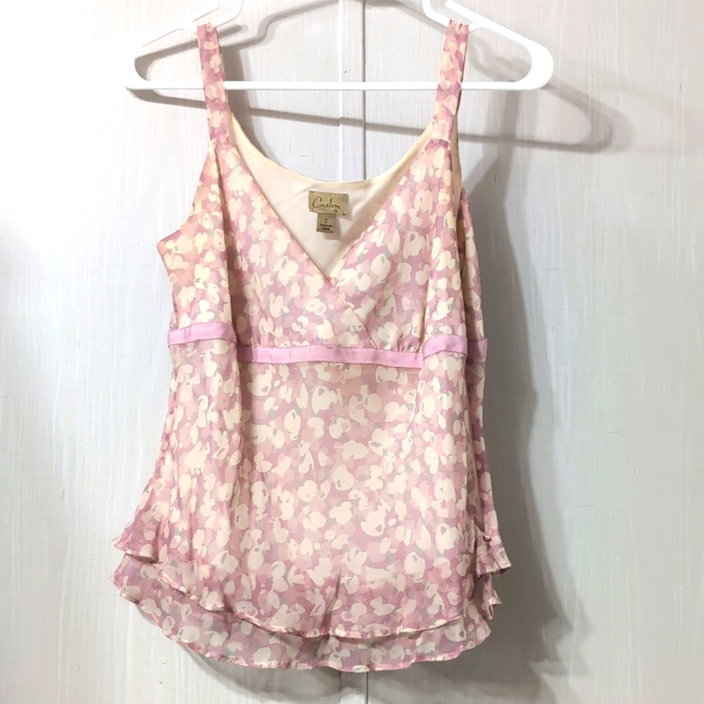 Silk tank top blouse